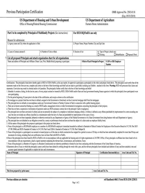 Fillable Online Hud Form 2530 Exp 5 31 19 Fill Online Printable Fillable Blank Fax