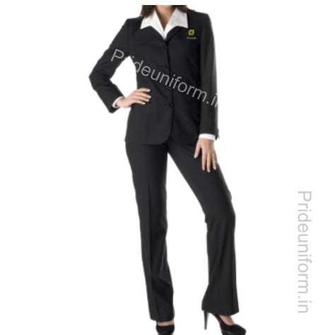 Women Black Receptionist Suit - Pride Uniform