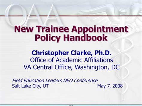 Ppt New Trainee Appointment Policy Handbook Powerpoint Presentation