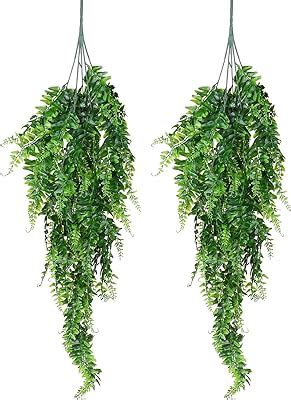 Amazon Sggvecsy 4 Pack Artificial Hanging Plants Fake Hanging