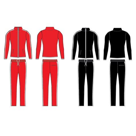 Tracksuit Fashion Flat Templates Technical Drawings Fashion Cad Designs For Adobe