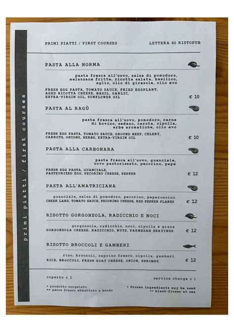 Menu 2024 - Lettera al Castello in Catania | TheFork