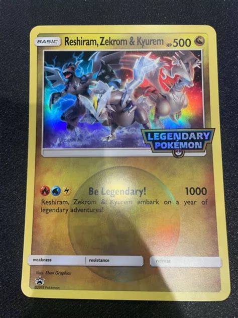 POKEMON CARD RESHIRAM Zekrom Kyurem Legendary JUMBO Oversized Holo