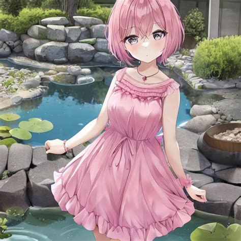 One Pretty Girl With Pink Short Hair With A Cute Exp Openart