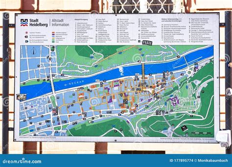 Heidelberg Germany Tourist Infomation Map Overview Of Historical