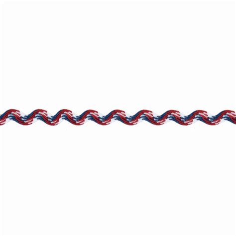 Ric Rac Trim 7mm Red White Blue X 221412