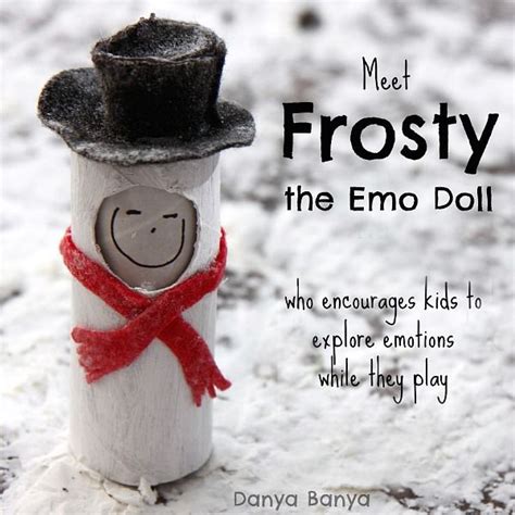 Frosty The Snowman Emo Doll Danya Banya Cardboard Tube Crafts Diy Educational Toys