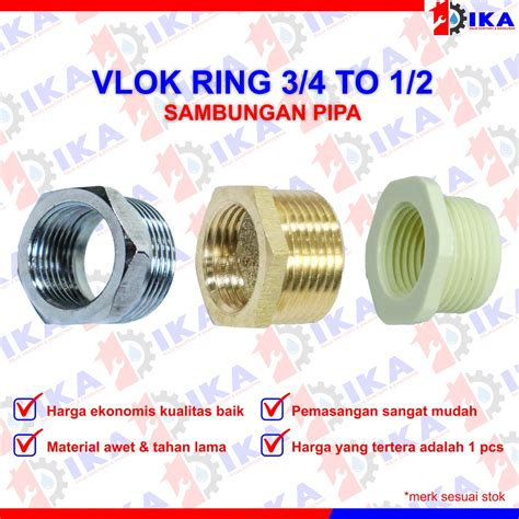 Vlok Flock Flok Ring Ke Pvc Babet Kuningan Asli Sambungan