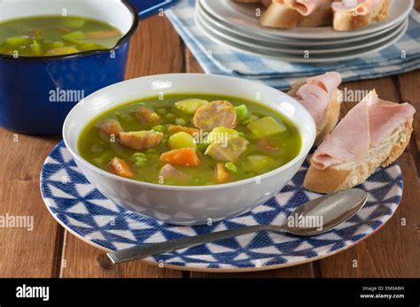 Dutch Pea Soup Traditional Food Holland Stock Photo Royalty Free