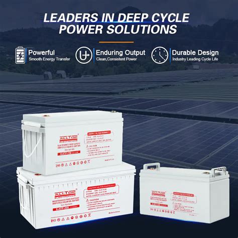 Deep Cycle Solar Gel Battery Rechargeable 12v 48v 100ah 200ah Lifepo4 Maintenance Free Battery