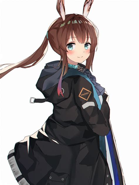 Safebooru 1girl Amiya Arknights Animal Ears Arknights Ascot Black