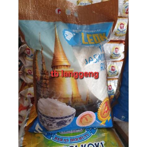 Jual Beras Thailand Jasmine Merk Leon 5kg Shopee Indonesia