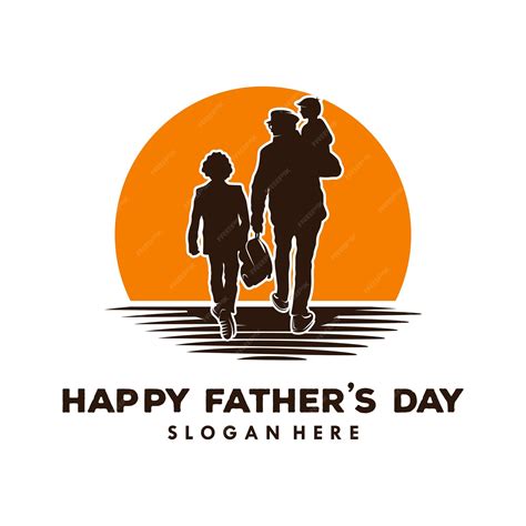 Premium Vector | Happy father's day logo design vector template