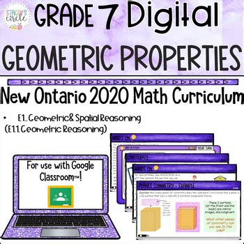 Grade Geometric Properties New Ontario Math Digital Google Slides