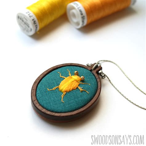 Stumpwork Beetle Embroidery Swoodson Says