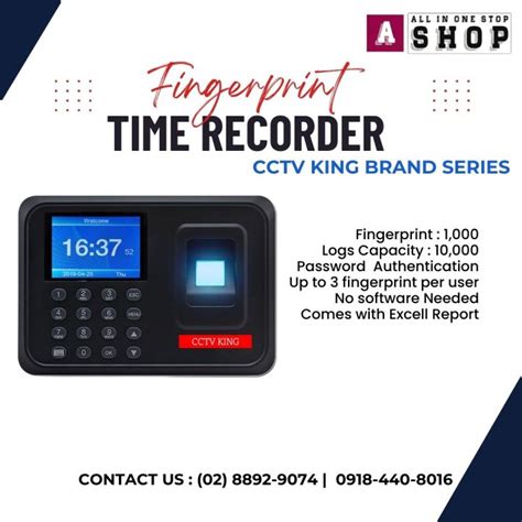 Electronic Fingerprint Biometric Fingerprint Time Recorder For Time