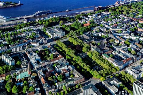 Luftbild Hamburg Stadtansicht Am Ufer Des Flu Verlaufes Der Elbe Im