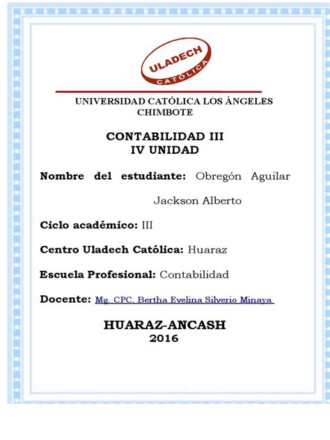 Contabilidad III | PDF | Amortización (Negocio) | Depreciación 