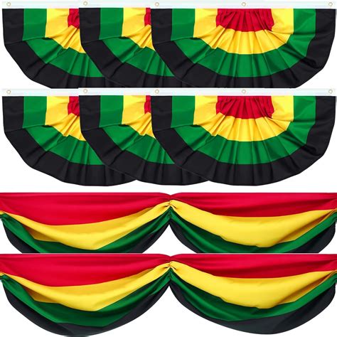 Amazon Hosuly 8 Pcs Juneteenth Bunting Fan Flag June 19th Pleated