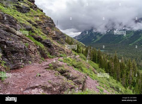 Scenery Along The Grinnell Glacier Hiking Trail In Glacier National