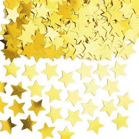 Dourado Confettis Estrelas