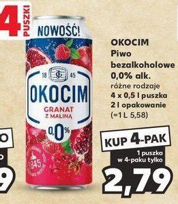 Piwo Okocim granat z maliną 0 cena promocje opinie sklep