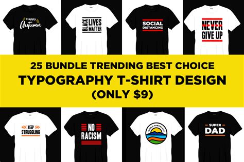 Trending Typography T-shirt Bundle Bundle · Creative Fabrica