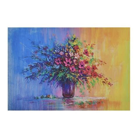 Картина на холсте с принтом желто-синяя - купить за 6580 руб в интернет ...