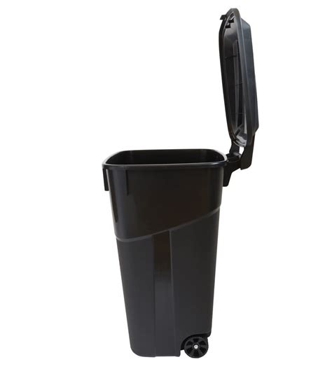 Hyper Tough 32 Gallon Wheeled Heavy Duty Plastic Garbage Can Attached