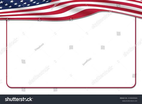 American Flag Border Banner Illustration Poster Stock Vector (Royalty Free) 2199849969 ...