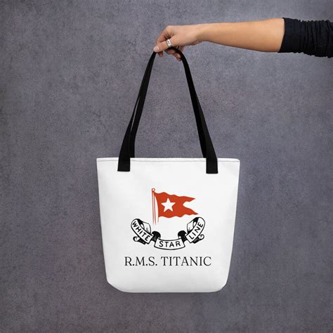 Rms Titanic Memorabilia Tote Bag Titanic Bag Titanic Logo Etsy Hong Kong