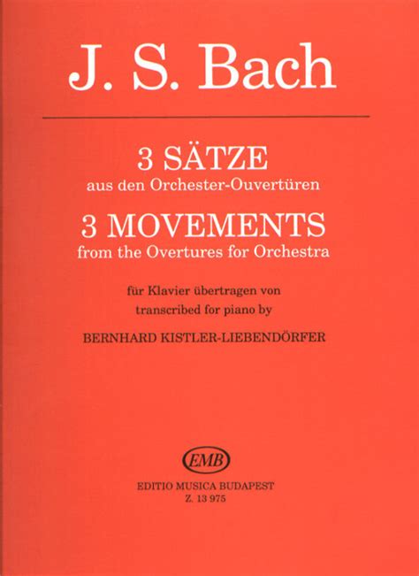 楽天ブックス 【輸入楽譜】バッハ Johann Sebastian 管弦楽組曲からの 3つの楽章kistler