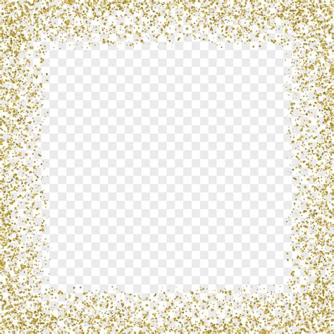 Gold Glitter Square Frame Hd Png Citypng