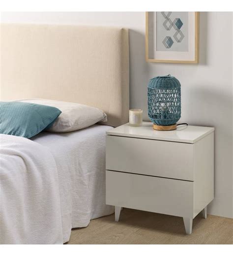 Mesita De Noche Vinci Blanco Brillo Mesita De Noche TopMueble