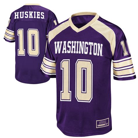 Washington Huskies #10 End Zone Football Jersey - Purple