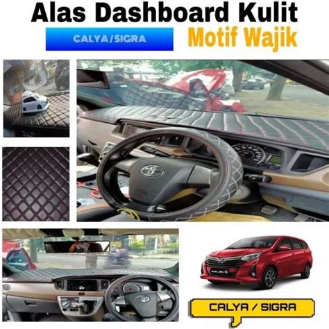 Cover Alas Dashboard Kulit Model Wajik Mobil Calya Sigra Lazada