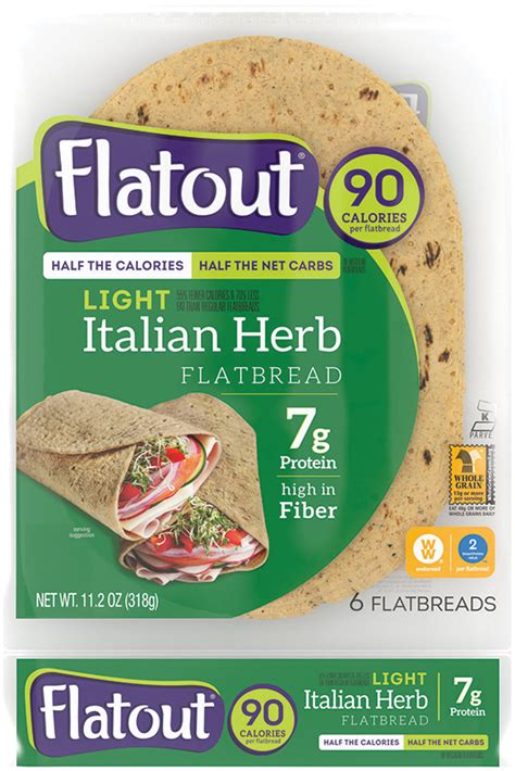 Light Italian Herb Flatbread Flatout