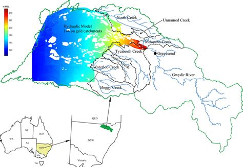 Catchments And Waterways Flowing Through The Gwydir Valley With The