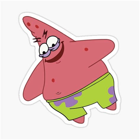 "Evil Patrick - Spongebob" Sticker for Sale by NikkiMouse82 | Redbubble