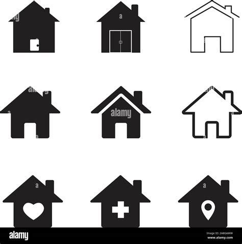 Black Home Icons For Website