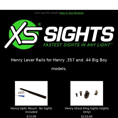 New Henry Lever Rail For And Calibers Xs Sight Systems