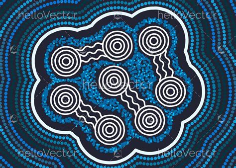 Aboriginal art background - Running Water Symbol - Download Graphics ...