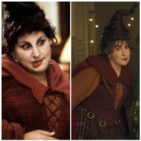 Kathy Najimy As Mary Sanderson Compare Costumes In Hocus Pocus 2 To