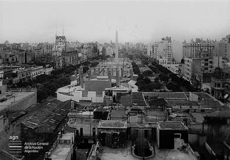 Construcción de al Av 9 de Julio Buenos Aires 1936 Vista desde los