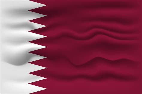 Acenando A Bandeira Do Pa S Qatar Ilustra O Vetorial Vetor