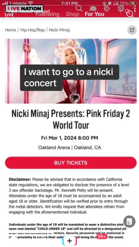 FACT CHECK Did Nicki Minajs Live Nation Page Warn About A Sex Offender Backstage Check Your