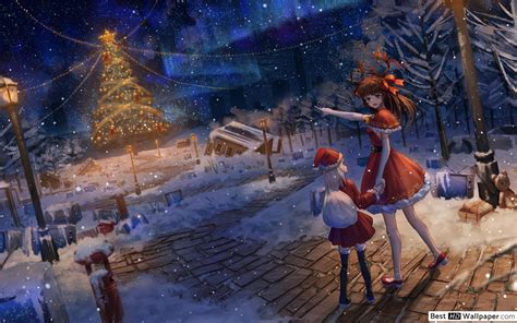 Anime Christmas Scenery Wallpapers - Wallpaper Cave