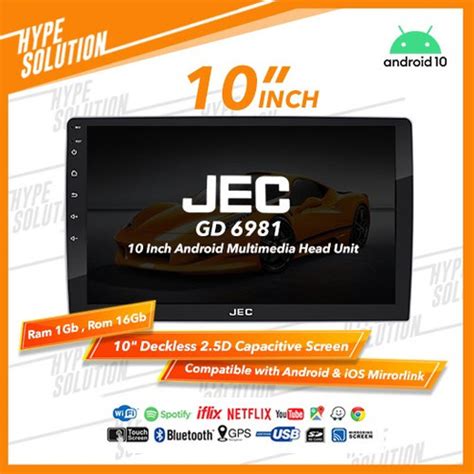 Jual Head Unit Android Murah 9 10Inch RAM 1 16GB JEC THUMP AUDIOBANK