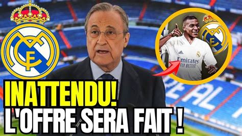 URGENT CETTE INFORMATION JUSTE LAISSÉE NOUVELLES DU REAL MADRID