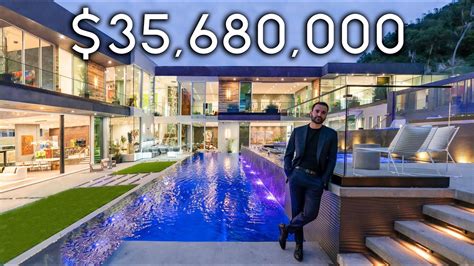 Inside a Crazy Modern Glass Mansion With a 3 Level Pool! - YouTube